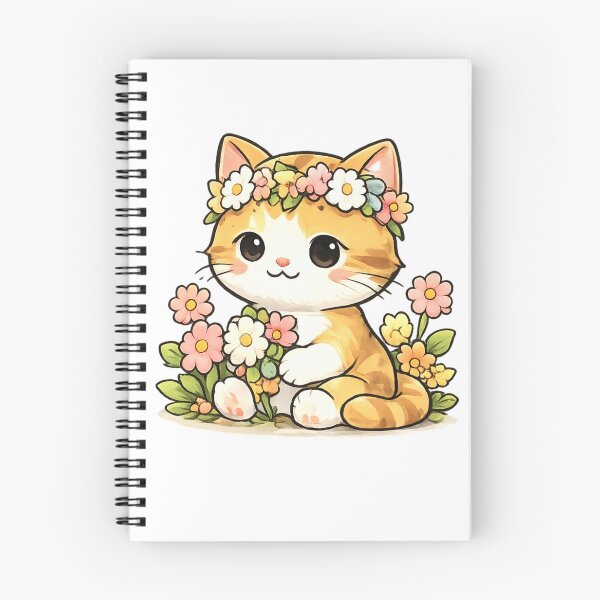 Item preview, Cute Flower Cat Design designed and sold by StyleBloomes.