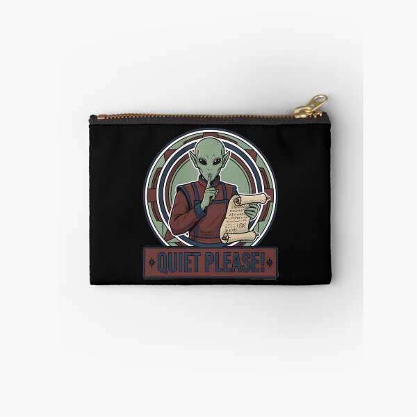 Item preview, Alien Librarian Shushing Quiet Please Retro Comic Graphic designed and sold by DuckOddity.
