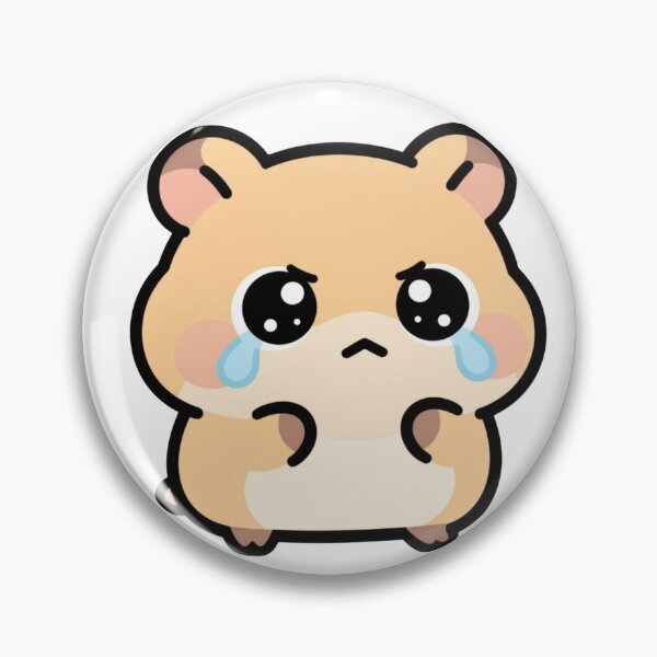 Item preview, Cute Crying Kawaii Hamster Cartoon | Adorable Hamster Sticker & Gift Design designed and sold by Rood Art Studio.