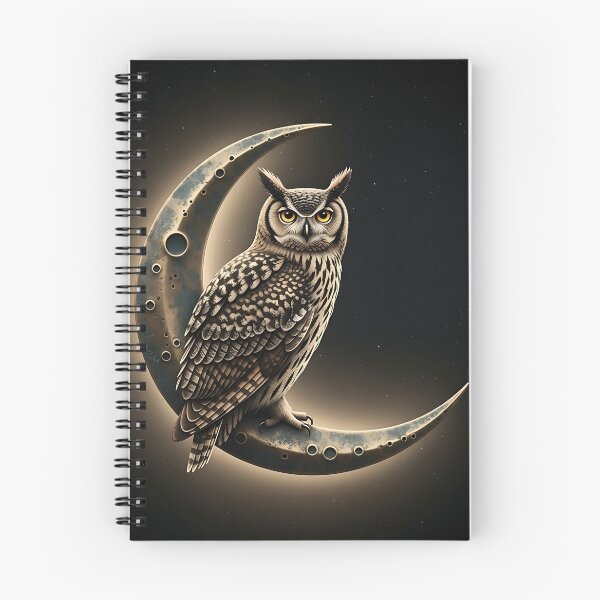 Item preview, Mystical Night Owl Crescent Moon Dark Aesthetic Art designed and sold by Michaelragheb.