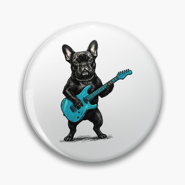 Item preview, Rock Guitar French Bulldog designed and sold by Roy & Tiffany.