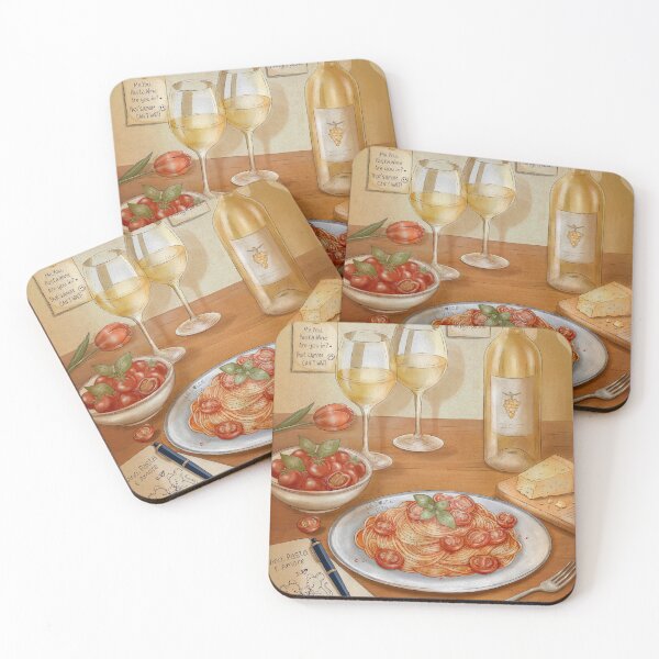 Item preview, Midnight Pasta Italian Dinner Illustration | Pasta & Wine Aesthetic designed and sold by Lorena Tiana.