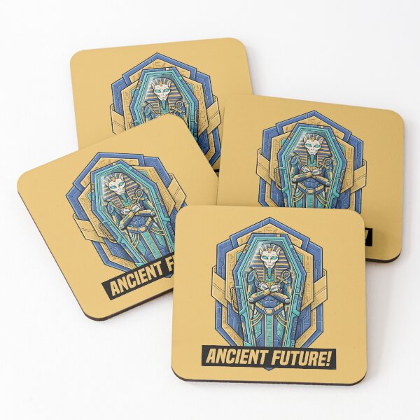Item preview, Ancient Future Alien Pharaoh Sci Fi Cybernetic Sarcophagus designed and sold by DuckOddity.