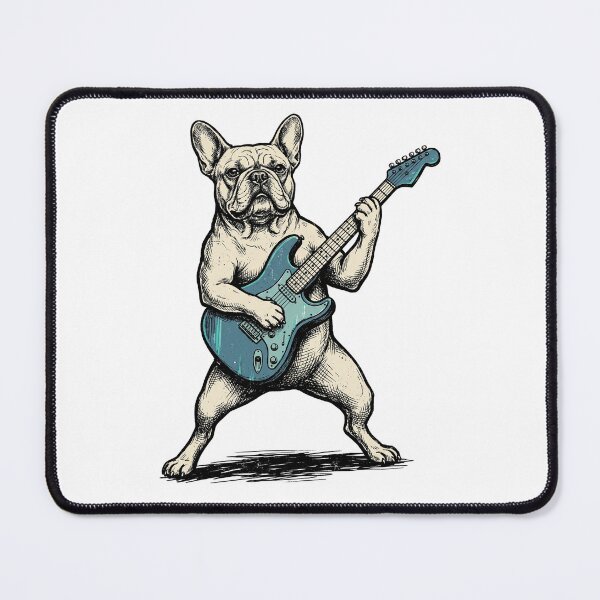 Item preview, Blue Guitar French Bulldog designed and sold by Tiffany Roy.