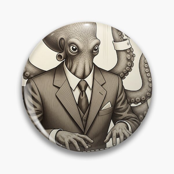 Item preview, Octopus Gentleman Writer Vintage Typewriter Surreal Art designed and sold by Michaelragheb.