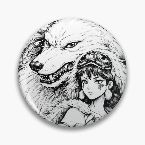 Item preview, black white art girl [[kiki's]] wolf -%[ghiblis]%- aways  designed and sold by Wdanti.