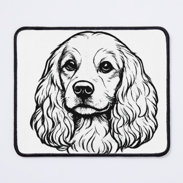 Item preview, Cocker Spaniel Line Art | Elegant Dog Illustration designed and sold by zenithviv.