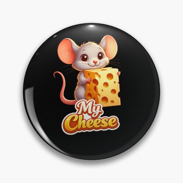 Item preview, Funny Mouse with Cheese – Cute Cartoon Animal Design designed and sold by Rocket&Stars.