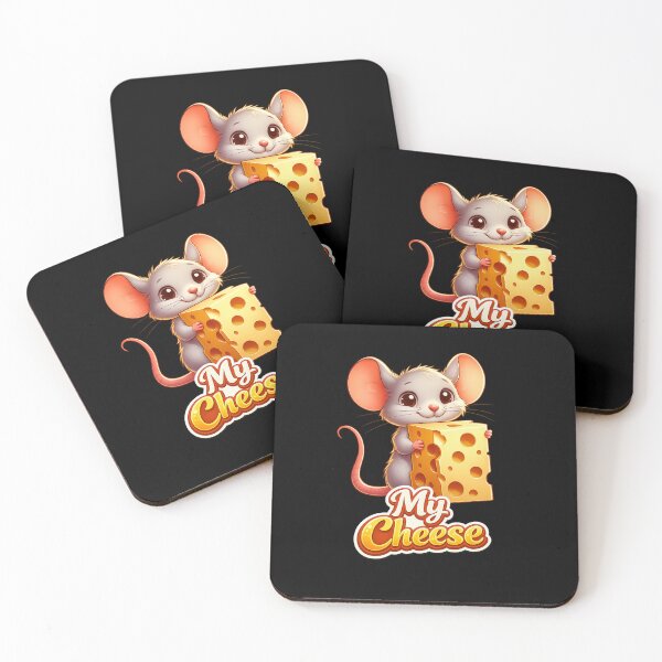 Item preview, Funny Mouse with Cheese – Cute Cartoon Animal Design designed and sold by Rocket&Stars.