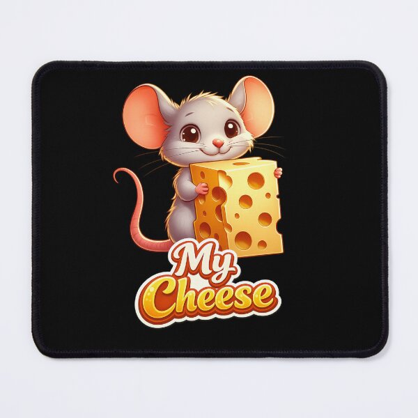 Item preview, Funny Mouse with Cheese – Cute Cartoon Animal Design designed and sold by Rocket&Stars.