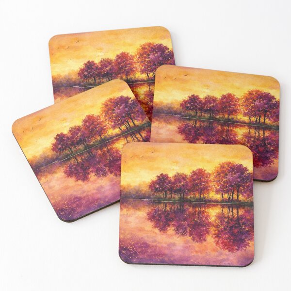 Item preview, Golden Hour Reflection - Autumn Sunset Landscape designed and sold by Joey Santiago.