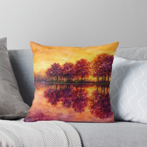 Item preview, Golden Hour Reflection - Autumn Sunset Landscape designed and sold by Joey Santiago.