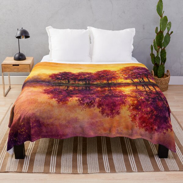 Item preview, Golden Hour Reflection - Autumn Sunset Landscape designed and sold by Joey Santiago.