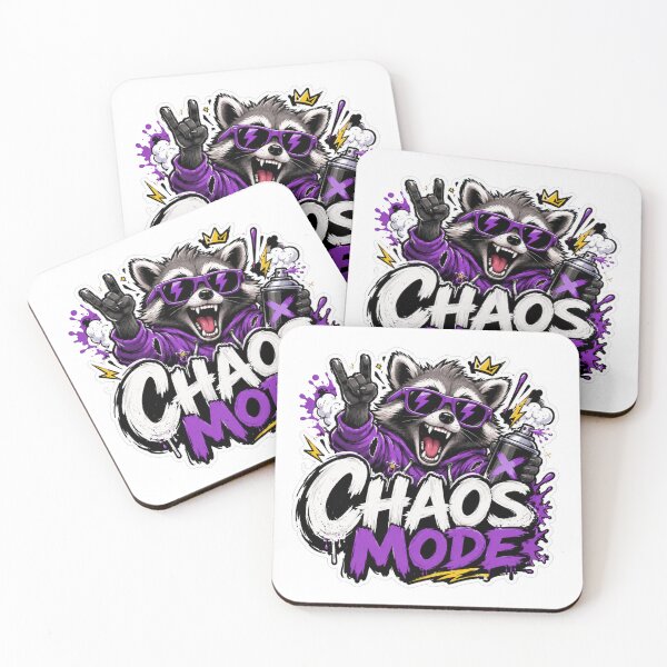 Item preview, Chaos Mode Raccoon Streetwear Sticker designed and sold by PixoNest.