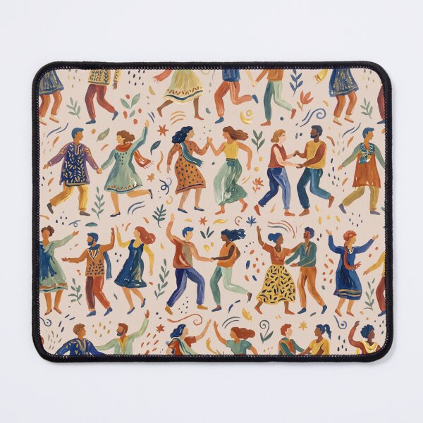 Item preview, Dancing People Folk Art Pattern - Traditional Joyful Celebration designed and sold by RAMIX-Y2K.