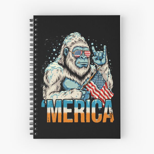 Item preview,  'Merica Icy Yeti Bigfoot Rock On Flag Design v10 designed and sold by DarylWelsh2024.