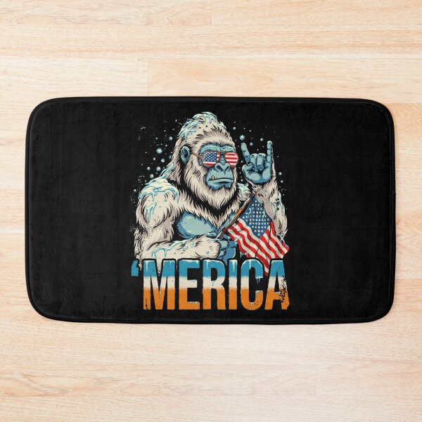 Item preview,  'Merica Icy Yeti Bigfoot Rock On Flag Design v10 designed and sold by DarylWelsh2024.
