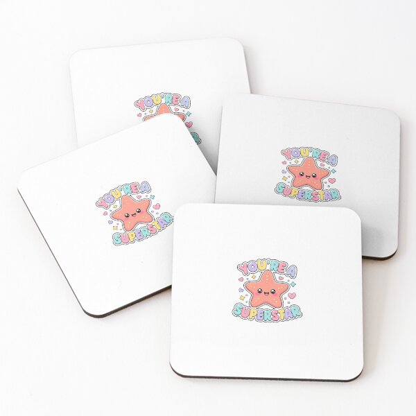 Item preview, You're a Superstar! Cute Kawaii Starfish Quote designed and sold by BoosterShop.
