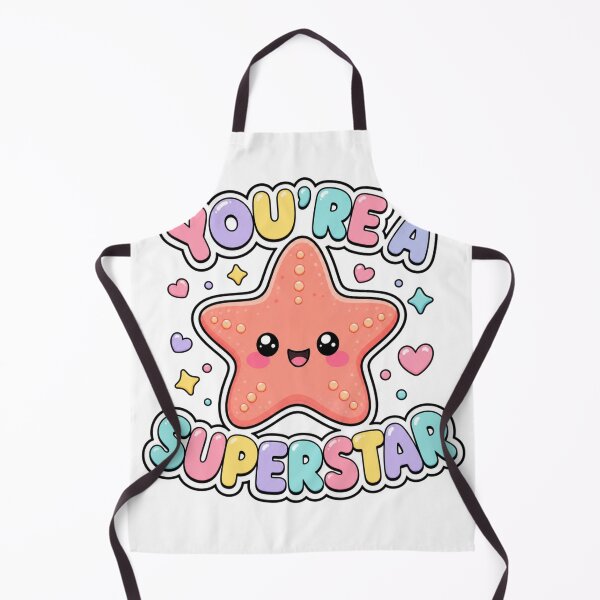 Item preview, You're a Superstar! Cute Kawaii Starfish Quote designed and sold by BoosterShop.