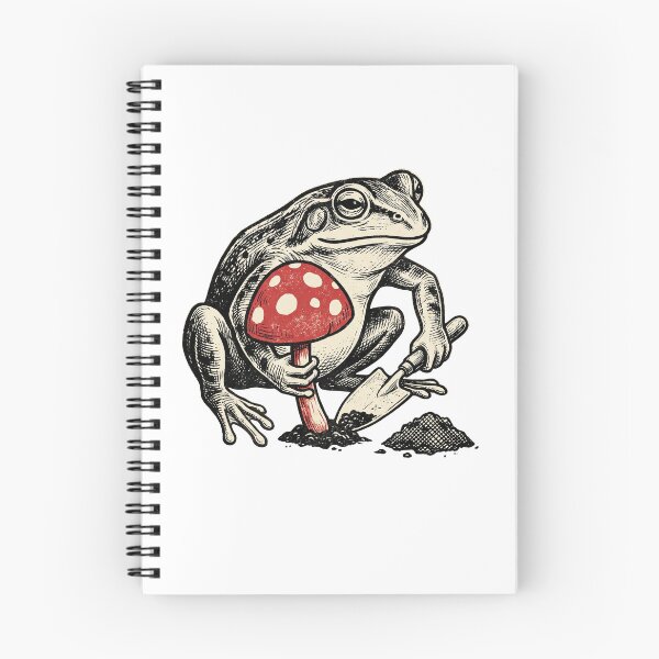 Item preview, Mushroom Foraging Frog designed and sold by Tiffany Roy.