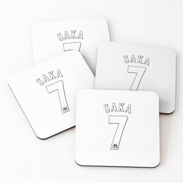 Item preview, Saka #7 Retro Name & Number Design designed and sold by FanFueledStickers.