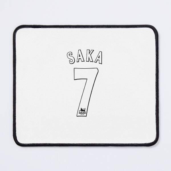 Item preview, Saka #7 Retro Name & Number Design designed and sold by FanFueledStickers.