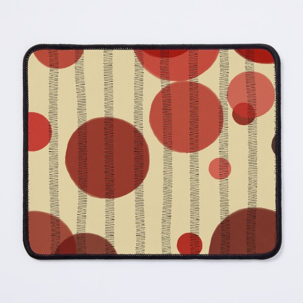 Item preview, Abstract composition with red bubbles and disrupted stripes E9 designed and sold by StefanStudioArt.