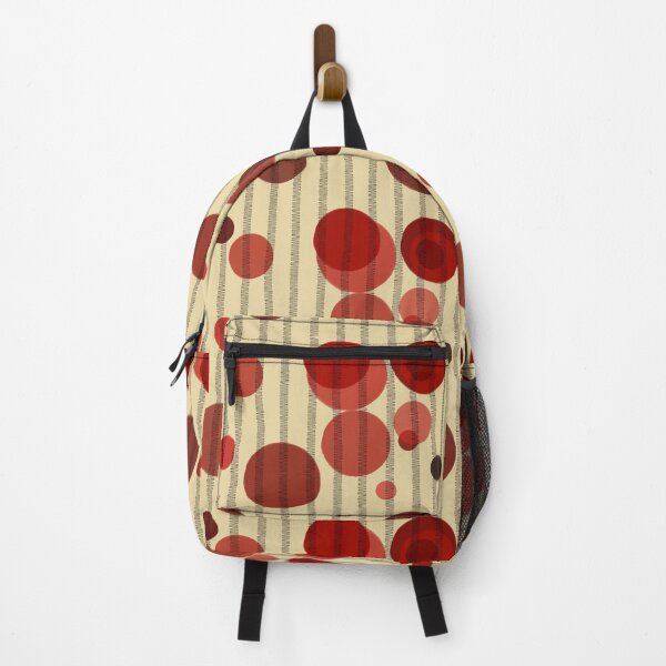 Item preview, Abstract composition with red bubbles and disrupted stripes E9 designed and sold by StefanStudioArt.