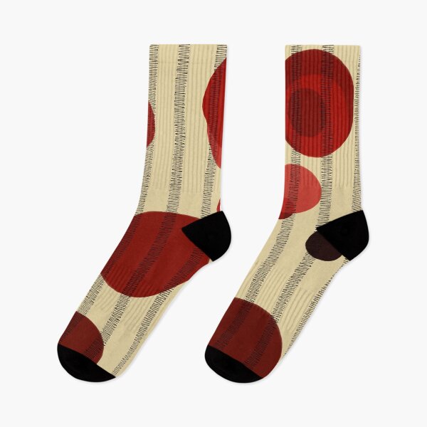 Item preview, Abstract composition with red bubbles and disrupted stripes E9 designed and sold by StefanStudioArt.