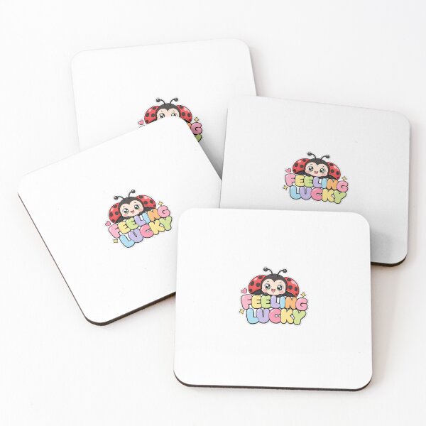 Item preview, Feeling Lucky Cute Kawaii Ladybug Saying designed and sold by BoosterShop.