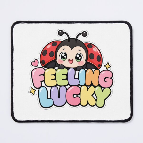 Item preview, Feeling Lucky Cute Kawaii Ladybug Saying designed and sold by BoosterShop.