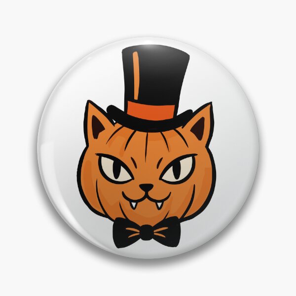 Item preview, Spooky Pumpkin Cat with Top Hat designed and sold by New-DeSignx.