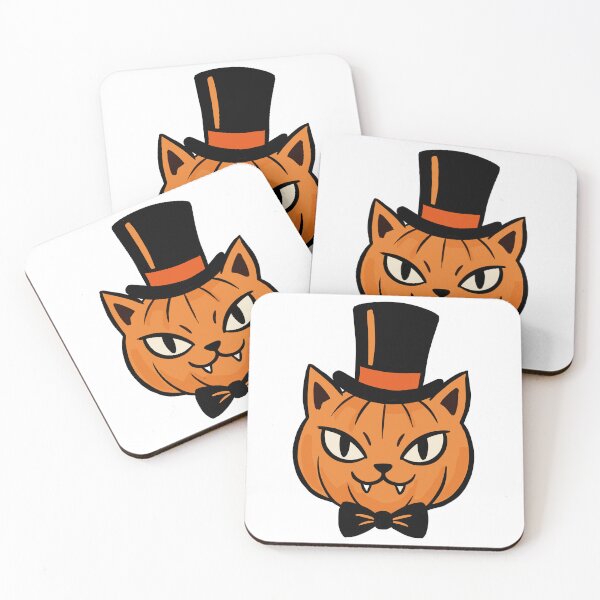 Item preview, Spooky Pumpkin Cat with Top Hat designed and sold by New-DeSignx.