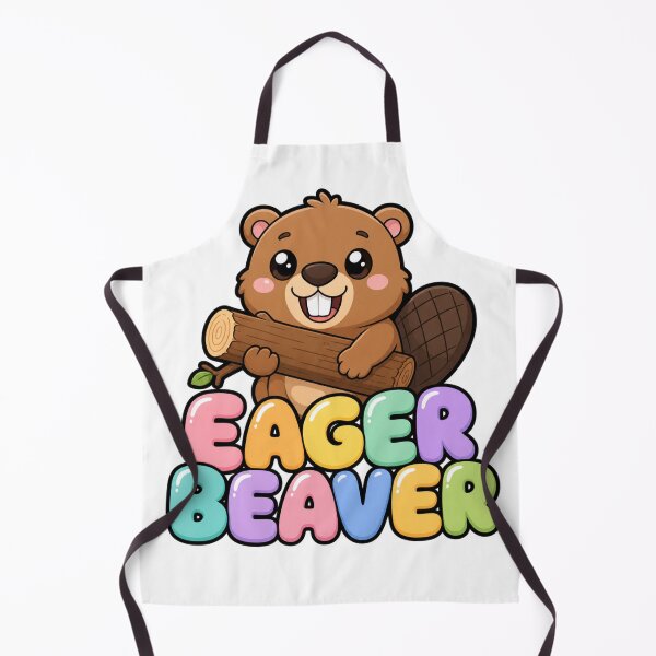 Item preview, Eager Beaver Cute Kawaii Beaver Saying designed and sold by BoosterShop.