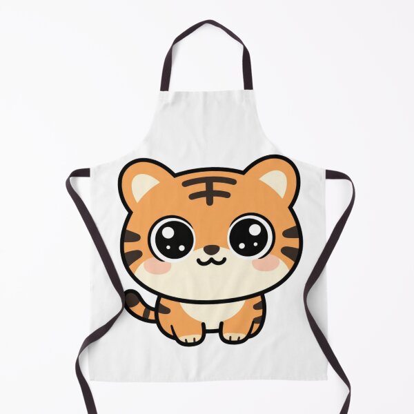 Item preview, Cute Gentle Smiling Kawaii Tiger Cartoon | Adorable Tiger Sticker & Gift Design designed and sold by Rood Art Studio.