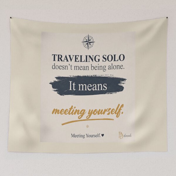 Item preview, Travelling Solo Isn't About Being Alone Travel Quote designed and sold by DesignerThreads.