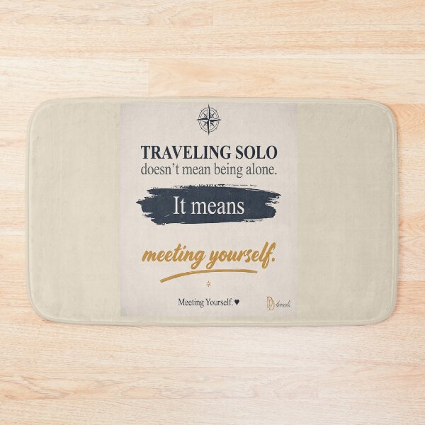 Item preview, Travelling Solo Isn't About Being Alone Travel Quote designed and sold by DesignerThreads.