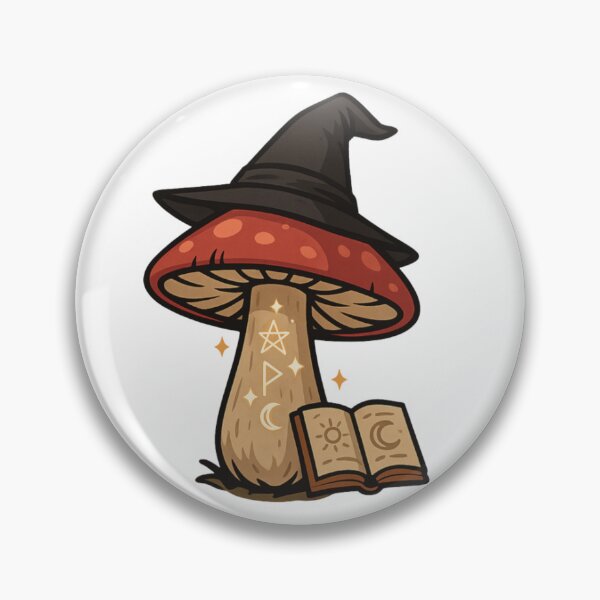 Item preview, Witch Mushroom Spellbook Illustration designed and sold by DustyCuriositie.