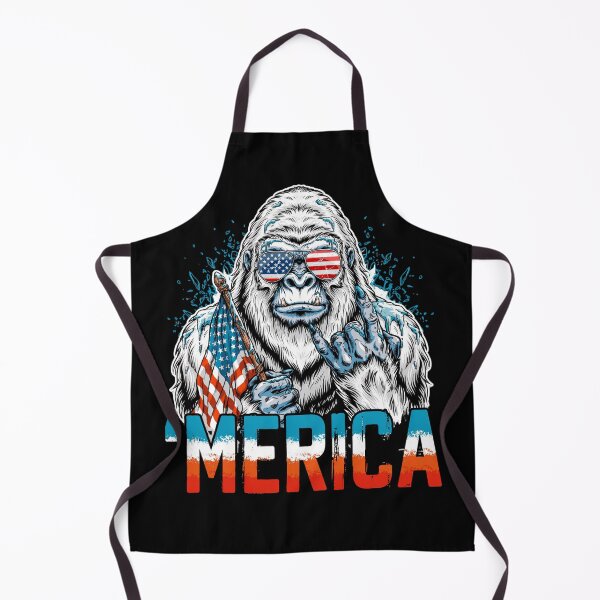 Item preview, 'Merica Icy Yeti Bigfoot Rock On Flag Design v12 designed and sold by DarylWelsh2024.