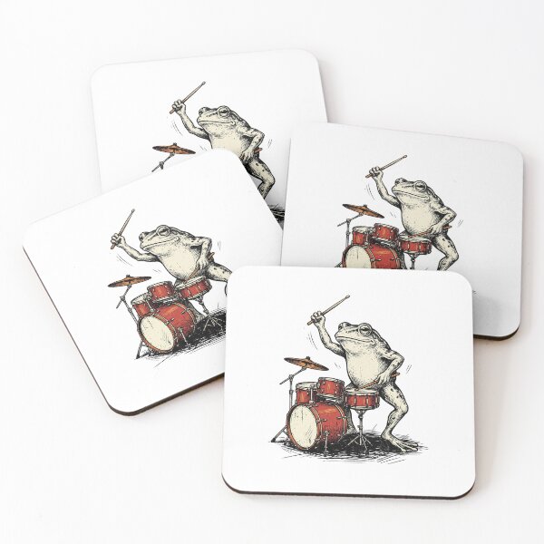 Item preview, Rock Drummer Frog designed and sold by Roy & Tiffany.