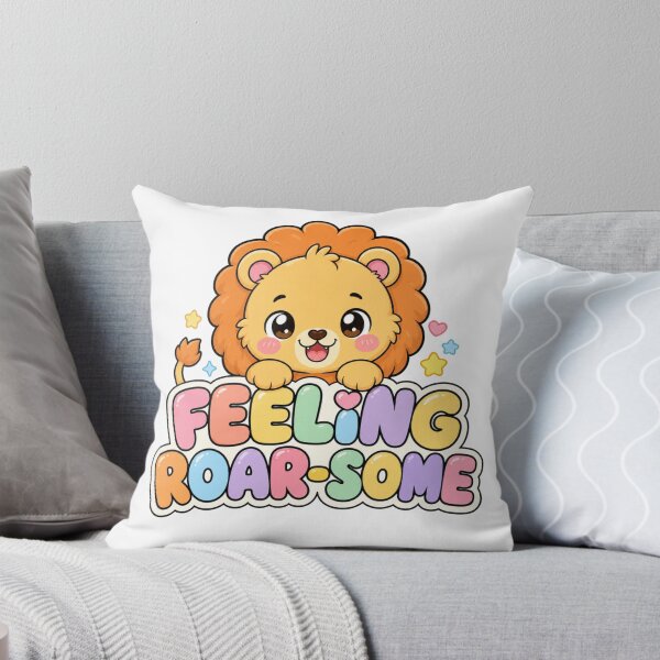 Item preview, Feeling Roar-some Sweet Kawaii Lion Saying designed and sold by BoosterShop.