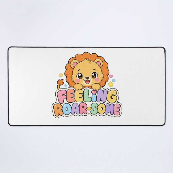Item preview, Feeling Roar-some Sweet Kawaii Lion Saying designed and sold by BoosterShop.