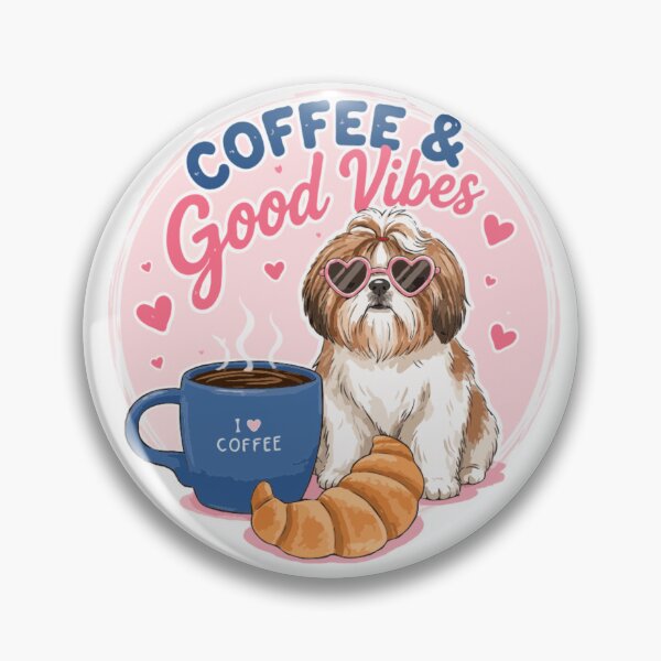 Item preview, Coffee & Good Vibes – Cute Dog Aesthetic Design T-Shirt designed and sold by PawsAndPallette .