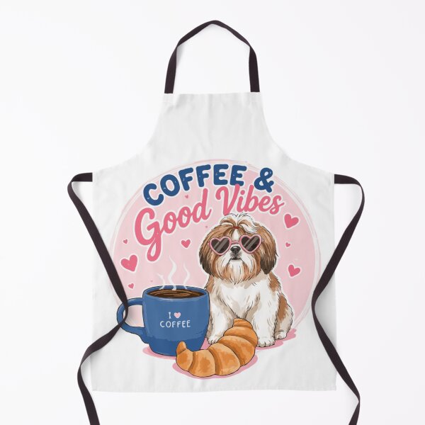Item preview, Coffee & Good Vibes – Cute Dog Aesthetic Design T-Shirt designed and sold by PawsAndPallette .