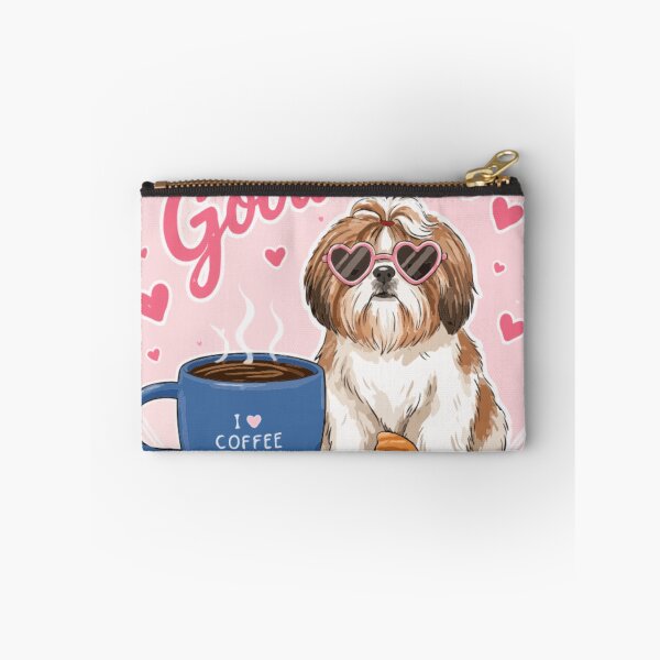 Item preview, Coffee & Good Vibes – Cute Dog Aesthetic Design T-Shirt designed and sold by PawsAndPallette .