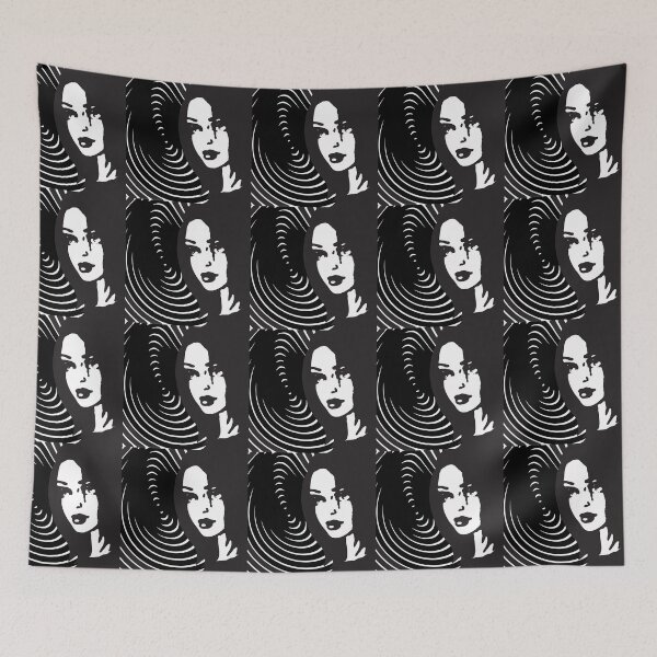 Item preview, Optical Pop Portrait of a Mysterious Woman with the Echo of Space designed and sold by cremedecolor.