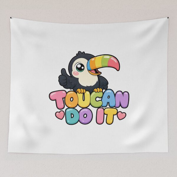 Item preview, Toucan Do It Cute Kawaii Toucan Saying designed and sold by BoosterShop.