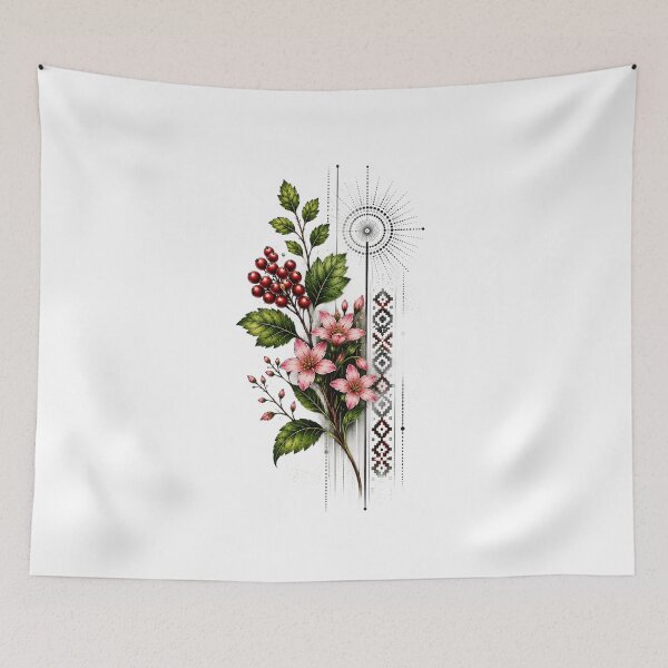 Item preview, Rowan Berries and Flowers designed and sold by PetalGarden.