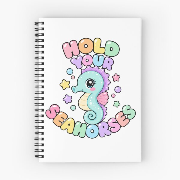 Item preview, Hold Your Seahorses Sweet Kawaii Seahorse Saying designed and sold by BoosterShop.