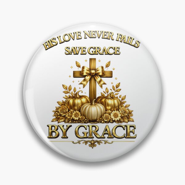 Item preview, His Love Never Fails – Saved by Grace | Christian Cross Design designed and sold by KINGDOM GOLD STUDIO.